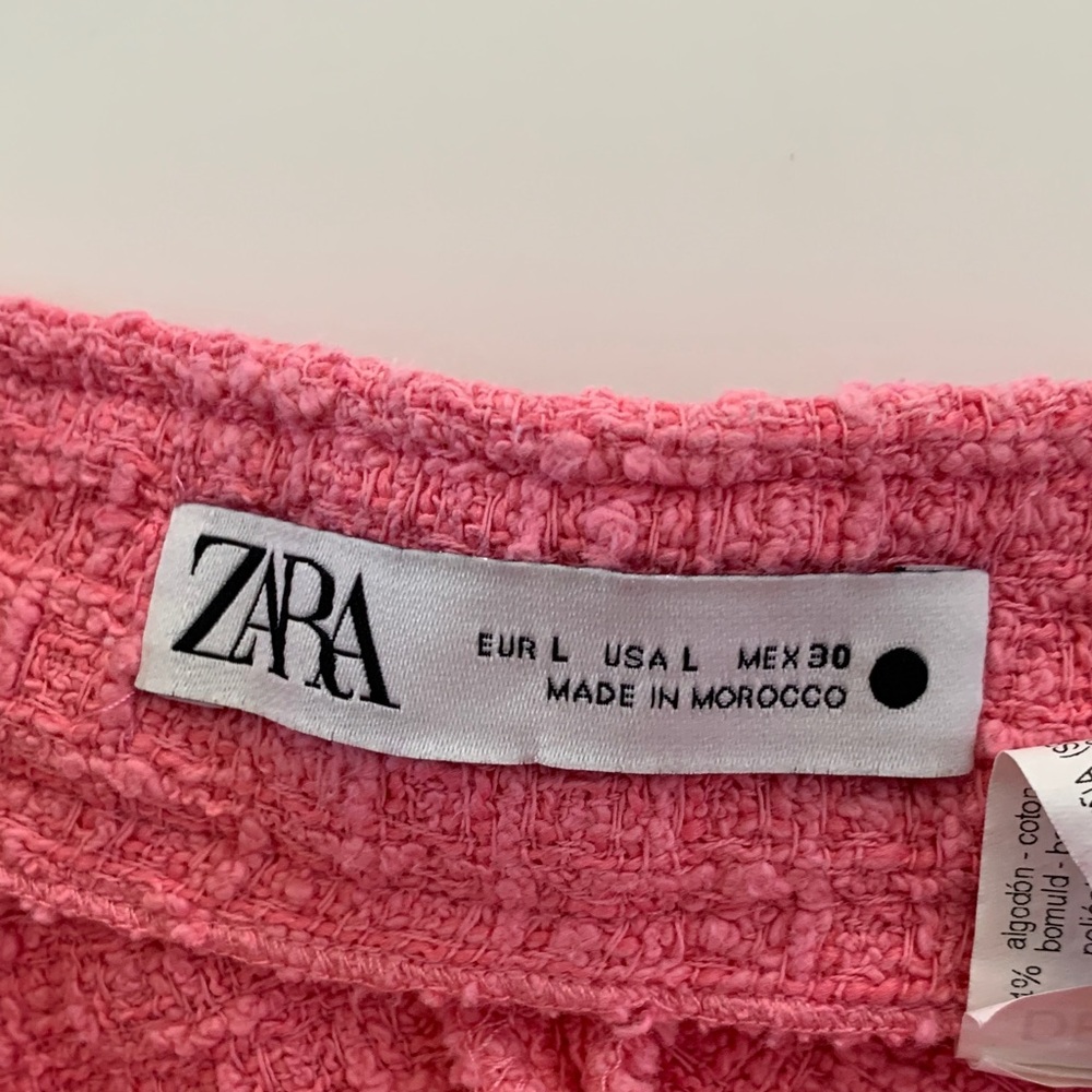 Zara | Textured Tweed-Like Pink Midi Skirt | Size L | Blogger Favorite - Picture 11 of 14
